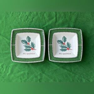Wedgwood Sarah's Garden Ilex Aquifolium Small Rectangular Sweetmeat Dishes